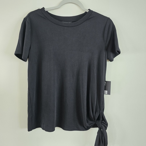 Simply Vera Vera Wang Tops - Simply Vera Vera Wang Black Side Knot Tee